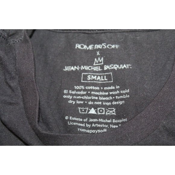 Rome Pays Off x Jean-Michel Basquiat King Pleasure Sugar Ray Robinson T Shirt S - Picture 3 of 3